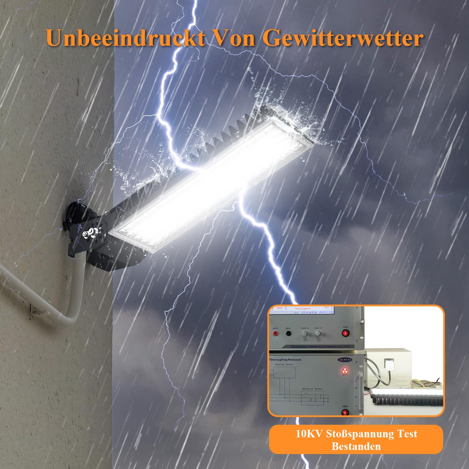 100W LED Strahler Außen, 14000LM LED-Straßenleuchte 6500K Kaltweiß Straßenlaterne Superhell Mastaufsatzleuchte IP67 Wasserdicht Flutlicht Aussen für Garten, Parkplatzbeleuchtung, Schwarz