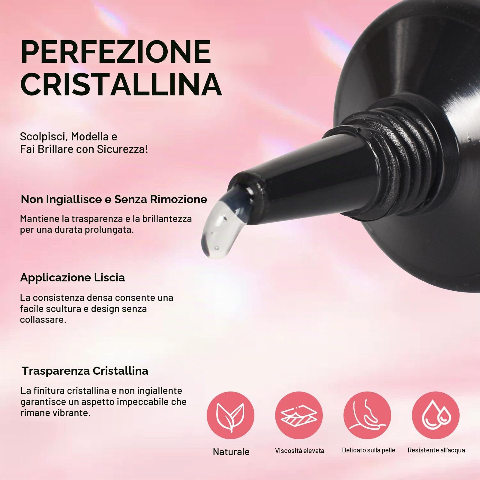 Gel 3D Scultura Nail Art Kit, 15 g 3D Builder Gel Unghie con Polvere Cromate Unghie Oro Argento e Perline Metalliche Charms per Decorazioni Unghie 3D DIY Effetto Specchio e Design