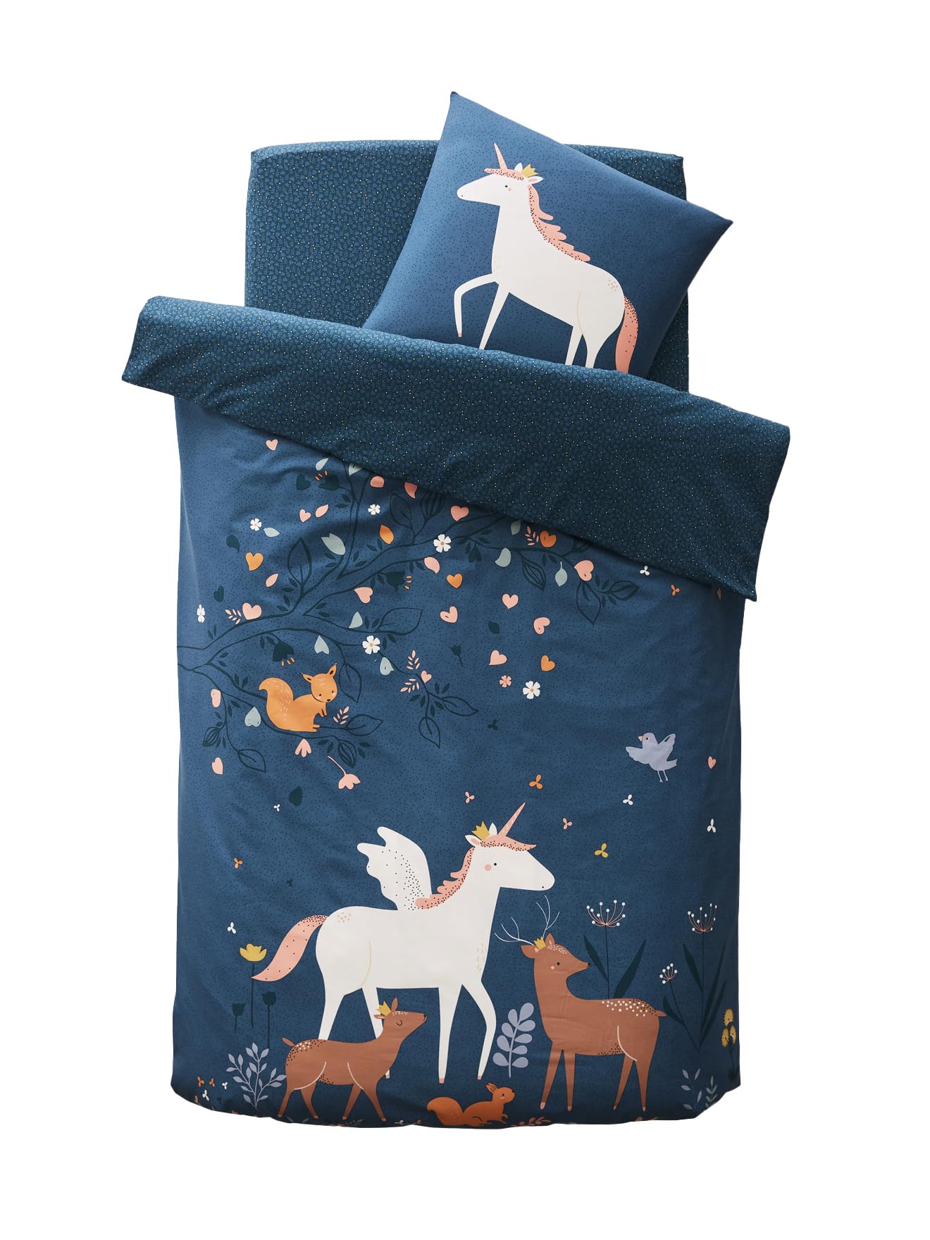 VERTBAUDET Parure Housse De Couette Et Taie d'oreiller Enfant Bleu 140X200 50X75