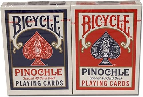 Miniatura 4 de 12 tarjetas Pinochle para bicicleta (6 rojas/6 azules)