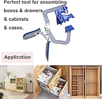 Vista 6 de 90 Degree Corner Clamp, Right Angle Corner Clamps Tools T Joints Multifunction Adjustable Woodworking Corner Jig Fixed Pouch Installer, 3 Pack
