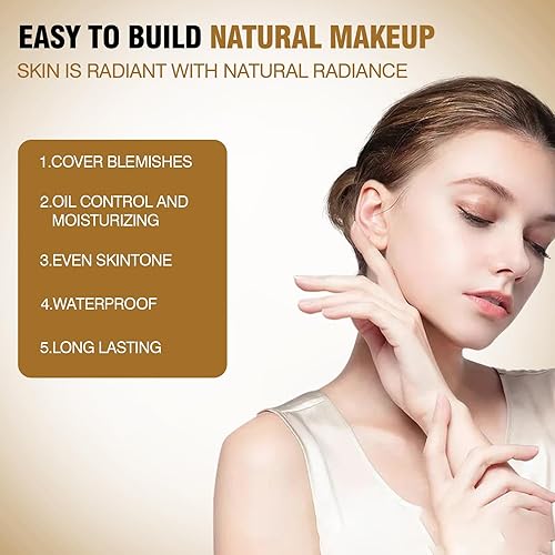 Miniatura 3 de Skin Tone Adjusting CC Cream SPF 50,Colour Correcting Self Adjusting for Mature Skin,Cosmetics CC Cream Face Sunscreen Foundation,Pre-makeup