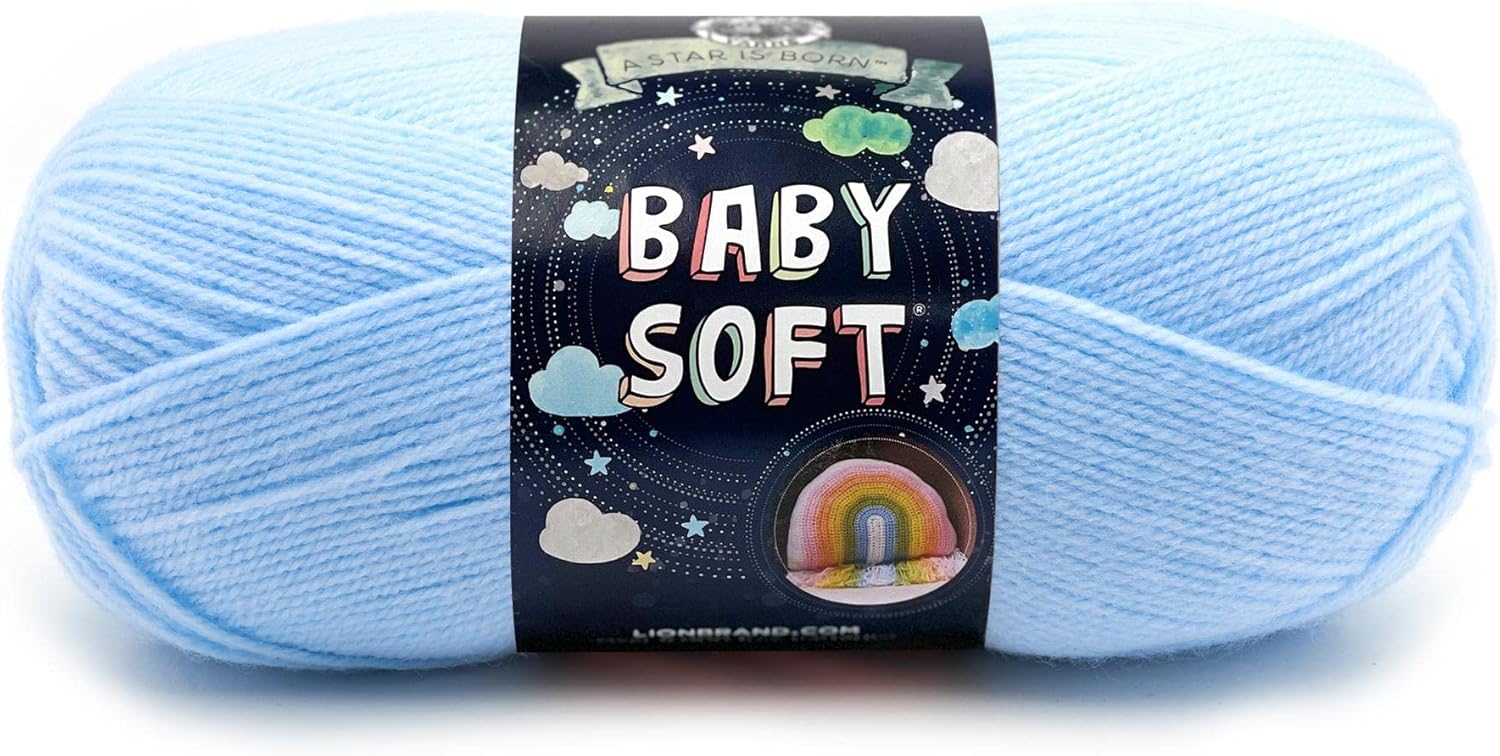 Lion Brand Yarn Babysoft Baby Yarn in White Kuwait Ubuy