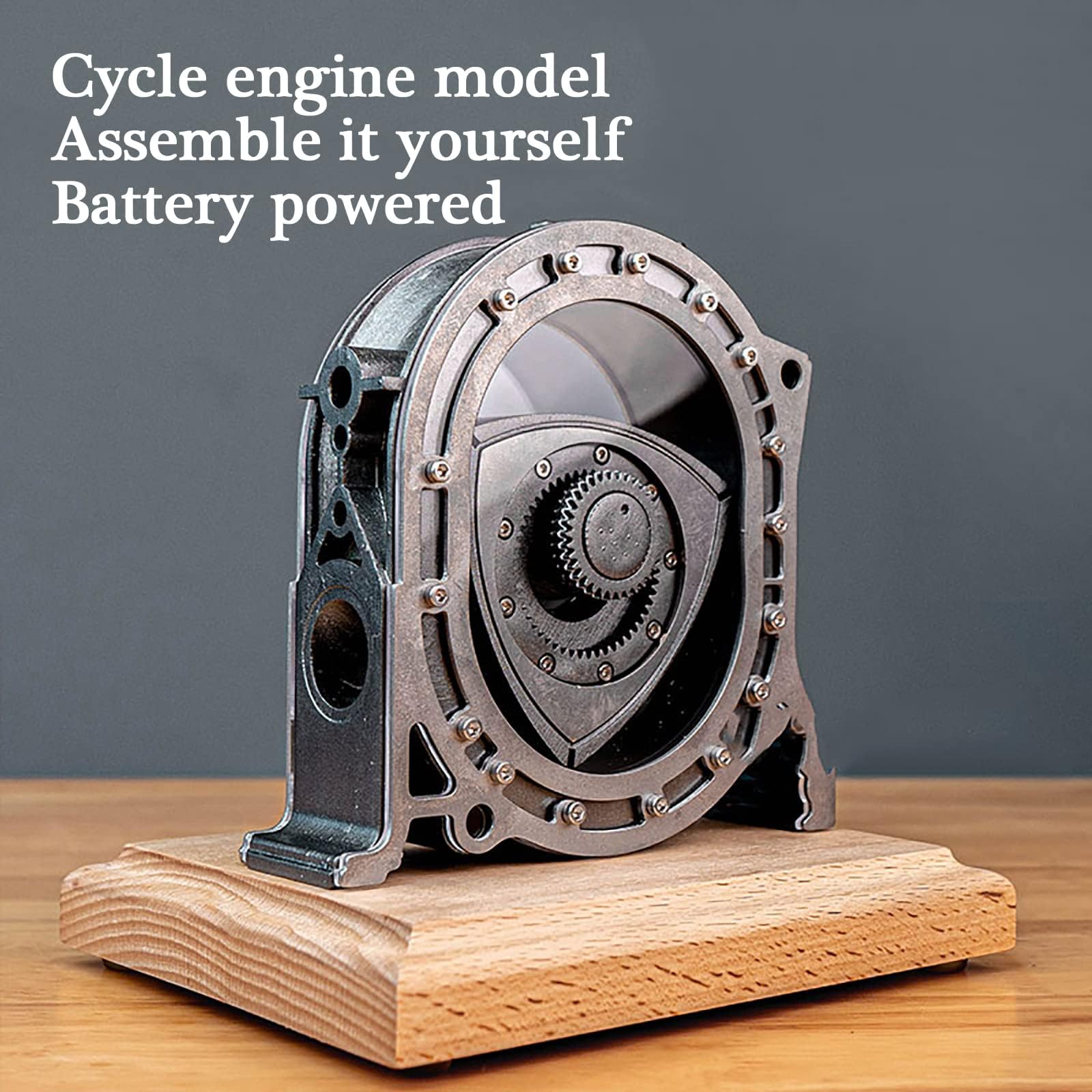 Modello di Motore Rotativo da 600 RPM, Modello di Motore Elettrico DIY | Kit Modello di Motore in Metallo, Acciaio Inox e Legno Massello, Modello Didattico per Appassionati di Tecnologia, Adulti e R