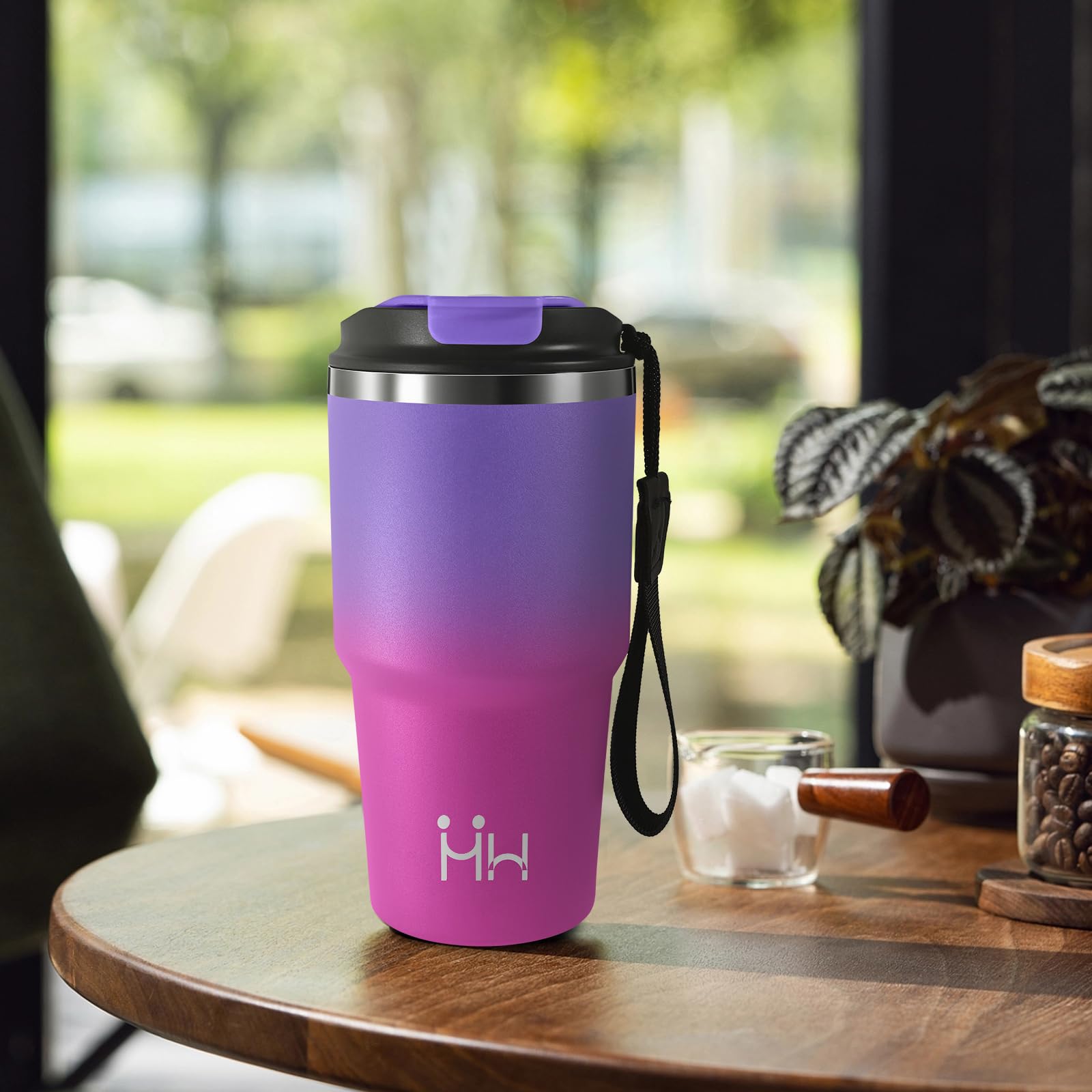 Tasse à Café Isotherme En Acier Inoxydable Manna Dash Avec Couvercle à