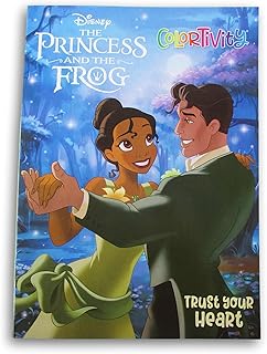 Princess Tiana and The Frog Coloring + Activity Book Favor or Gift for Children - 'Trust Your Heart' - 64 Pages