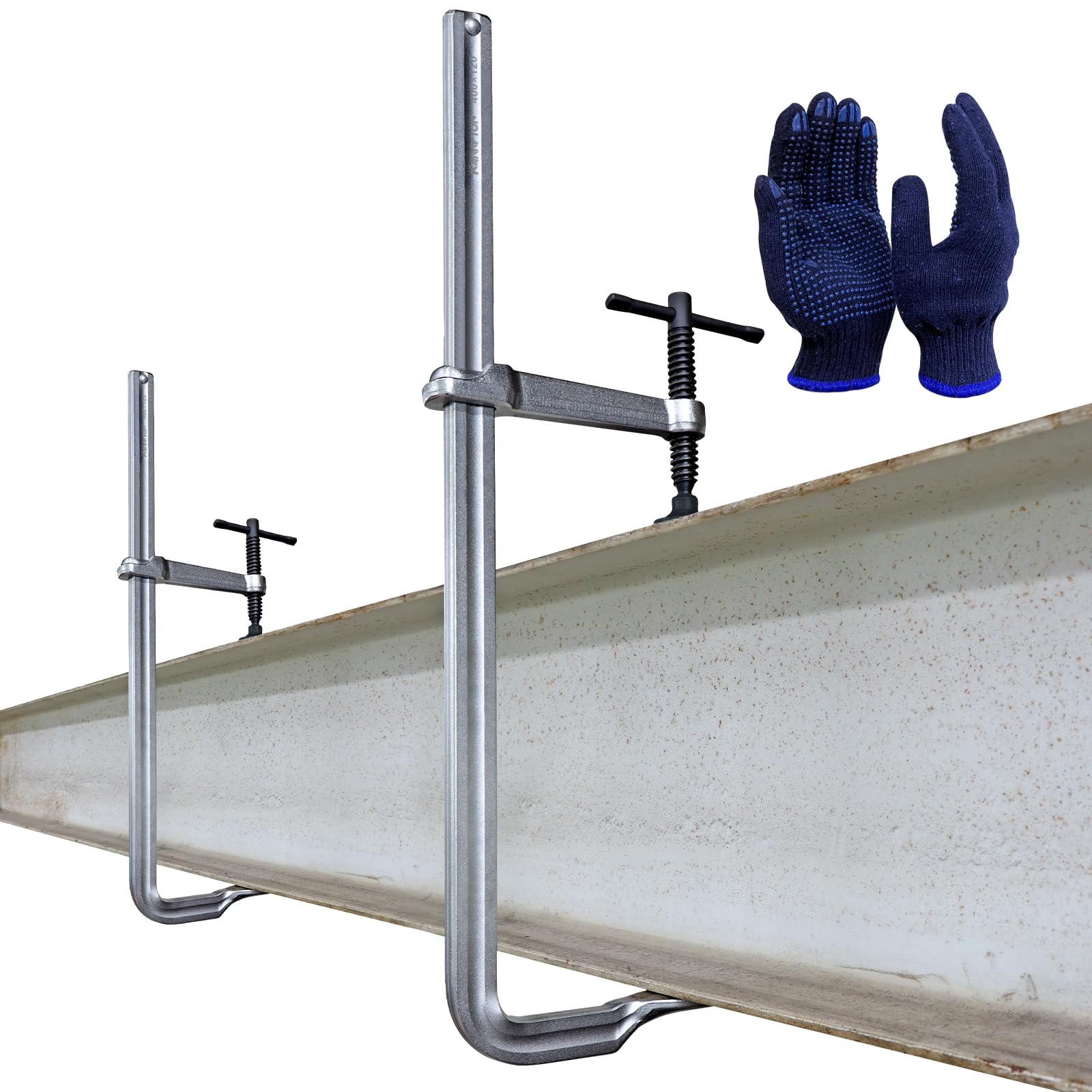 KARRYTON 2-Pack Heavy Duty 16"(400x120mm) F-Clamp W/ 4-3/4" Throat Depth, Bar Size 1"x15/32", 1400LB Clamping Force, Drop Forged Steel Bar Clamps For - View #7