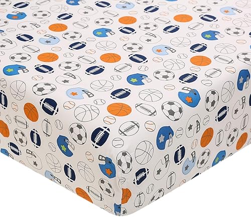 Miniatura 6 de Juego de ropa de cama para cuna de guardería para niños, 7 piezas, color azul y gris, juego de ropa de cama para cuna de bebé, 28 x 52 pulgadas