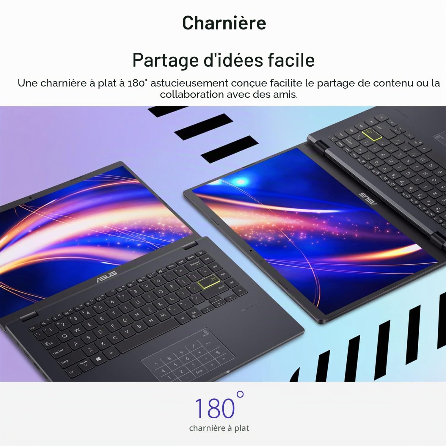 ASUS Ordinateur portable 14 ", écran FHD 14 ", Intel Celeron N4500, mémoire 4 Go, eMMC 64 Go, pavé tactile, webcam, HDMI, Wi-Fi, Windows 11 Home, bleu silencieux