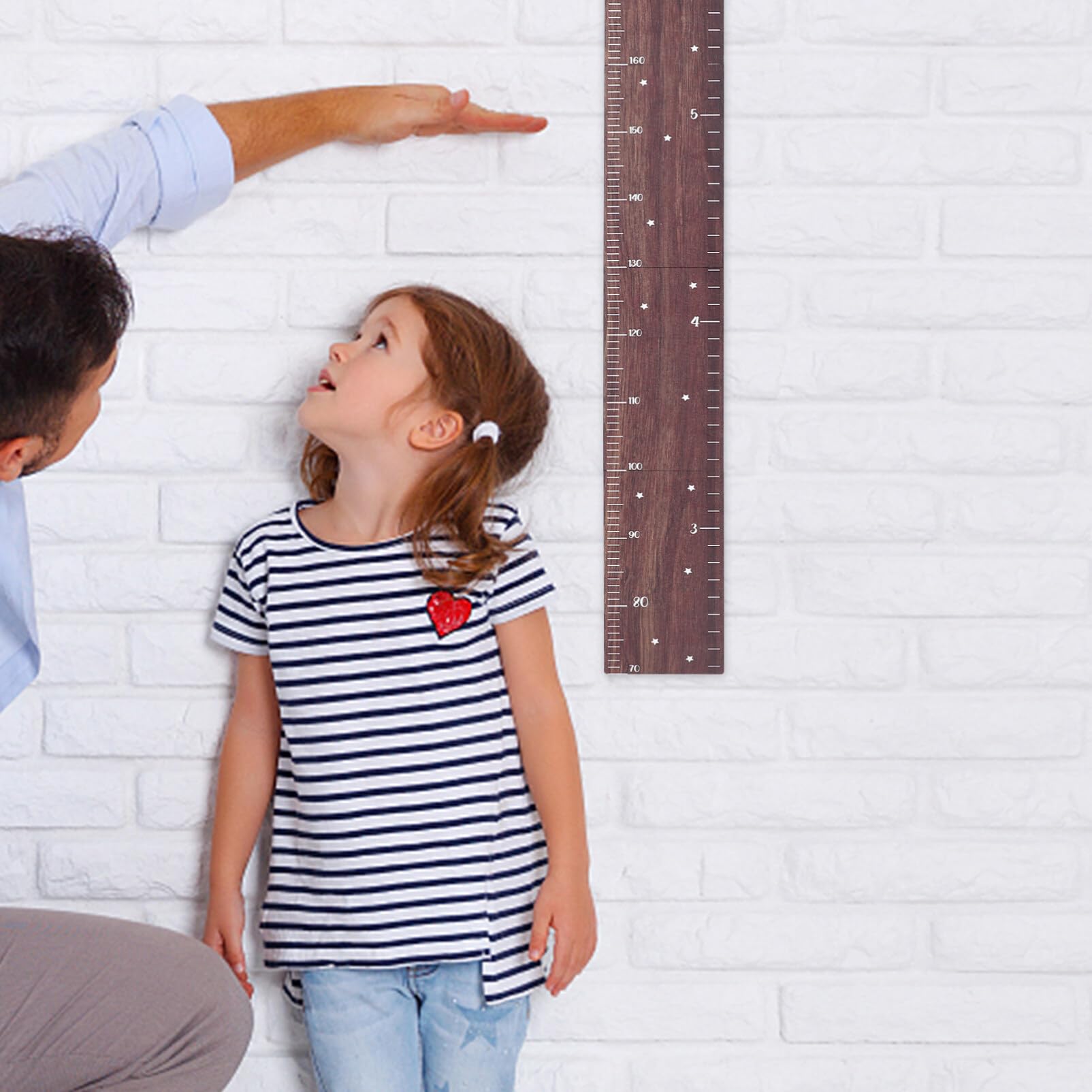 regla de altura decoración infantil medidor altura niños tabla de crecimiento de regla de madera medida de altura para pared regla de medir la altura de los niños nuez