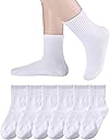 Eyean Kids Athletic Crew Socks Boys Girls Cotton School Uniform Casual Basic Socks 6 Pairs