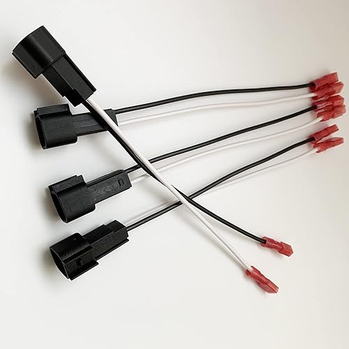 Miniatura 6 de Paquete de 4 arnés de altavoz 72-5600 de repuesto para arnés de cables de altavoz Ford repuesto para Ford F150 F250 Escape Mustang Lincoln Mercury