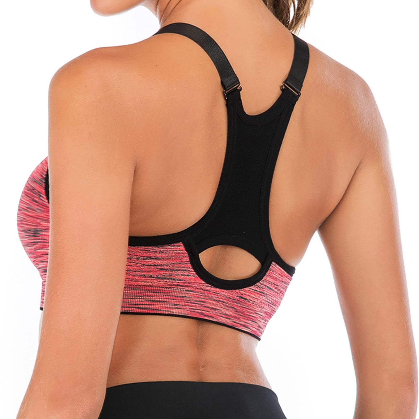 Reggiseno Sportivo da Donna for Yoga Alto, Corsa, Palestra, Senza Cuciture, Canottiera Fitness, Confezione da 2, E, XL