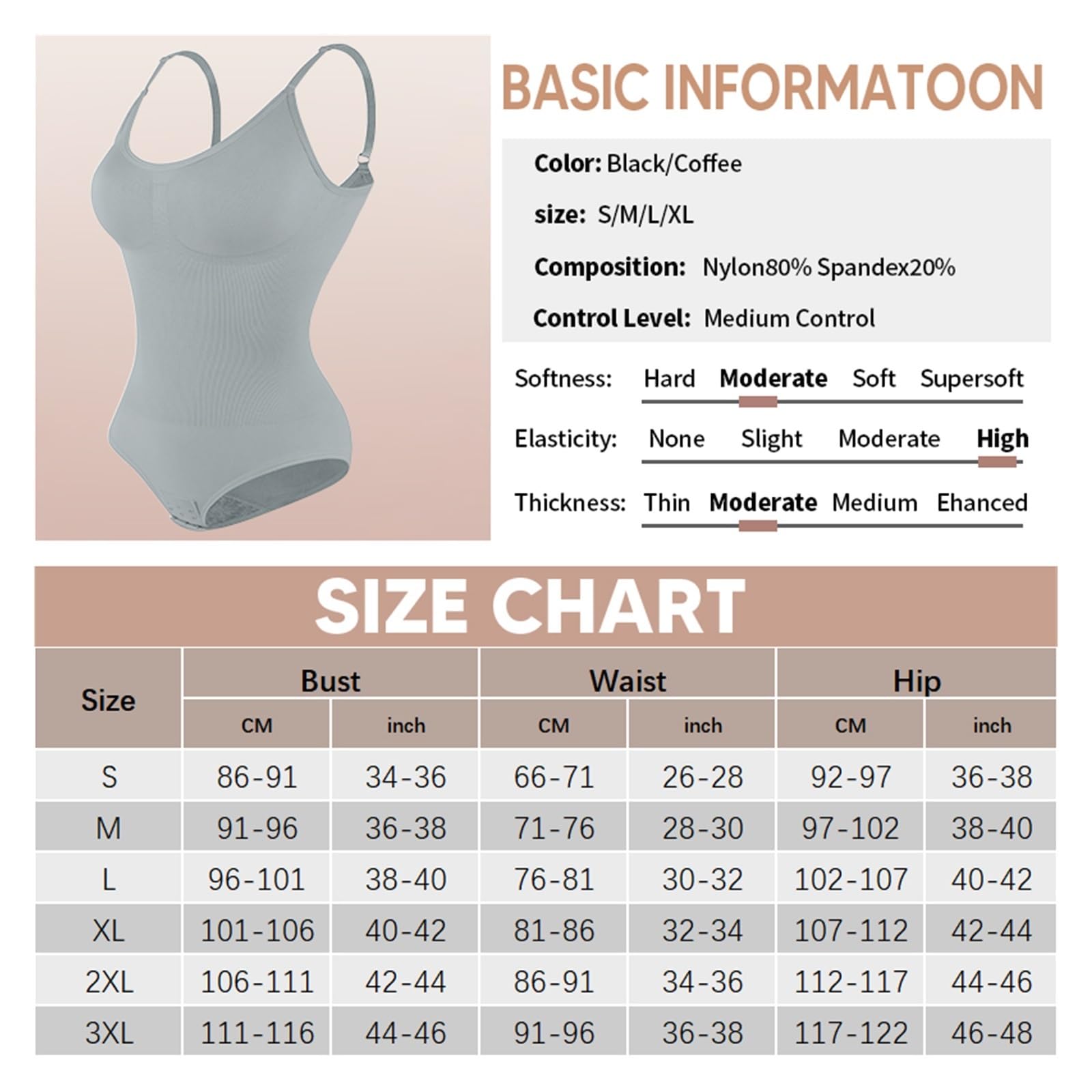 YXWYXWA Corsé sin Costuras para Mujer, Ropa Moldeadora, Cuerpo, Vientre, Cintura, Adelgazante, Barriga para Uso Diario y Fiestas