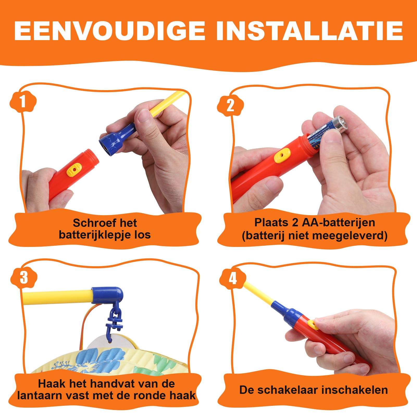 REDTRON 4 Bâtons De Lanterne LED, électrique, 50 Cm Pour Saint-Martin, Lanterne Saint-Martin, Enfants, Bâton électrique Pour Défilés De Lanternes, Défilés De Martin, Style Halloween 1