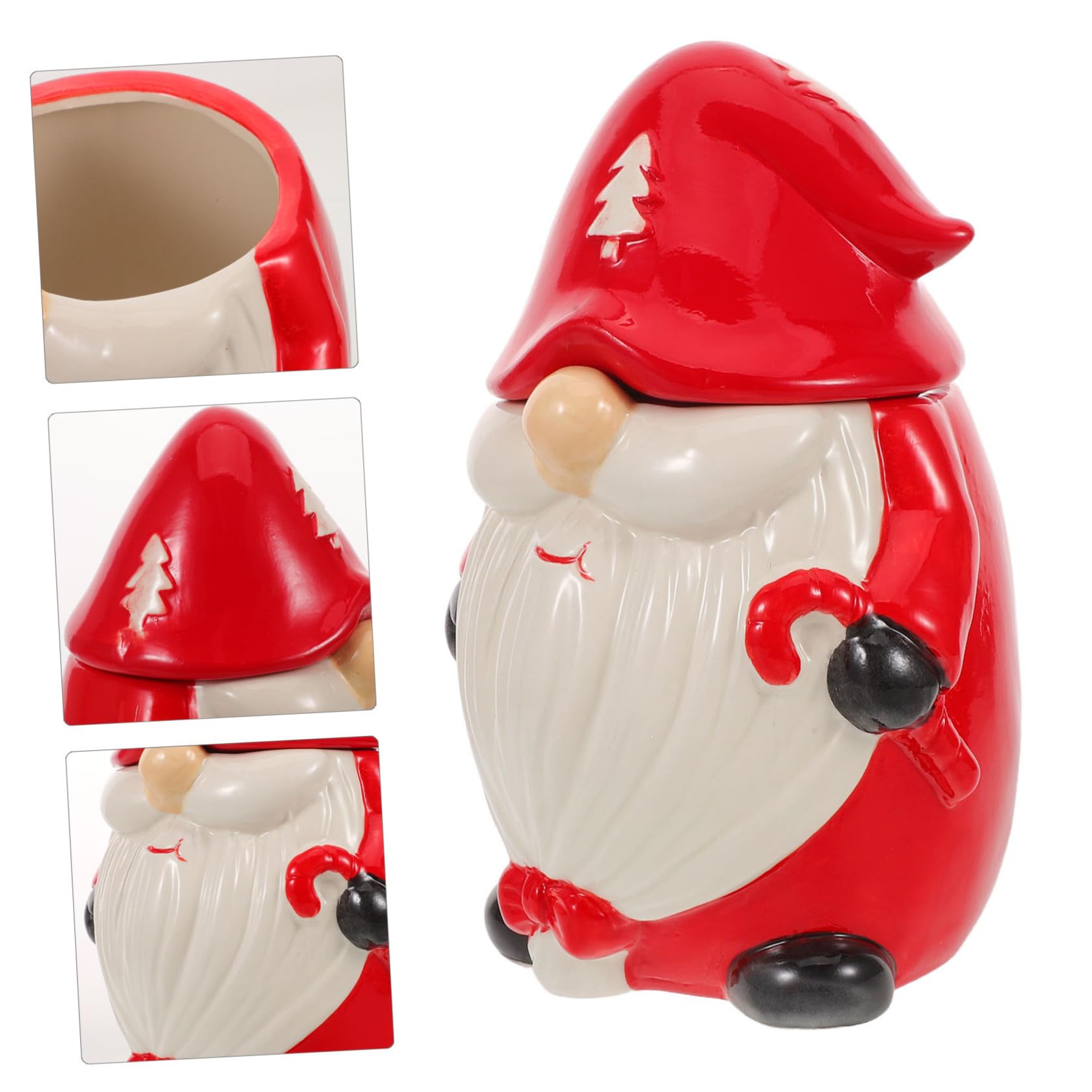 Zerodeko Boîte à Biscuits Céramique Noël avec Couvercle pour Bonbons et Gourmandises Décoration Festive Chambre Garçon et Filles