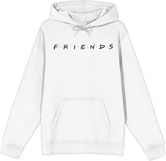 Bioworld Friends Logo Long Sleeve White Adult Hooded Sweatshirt