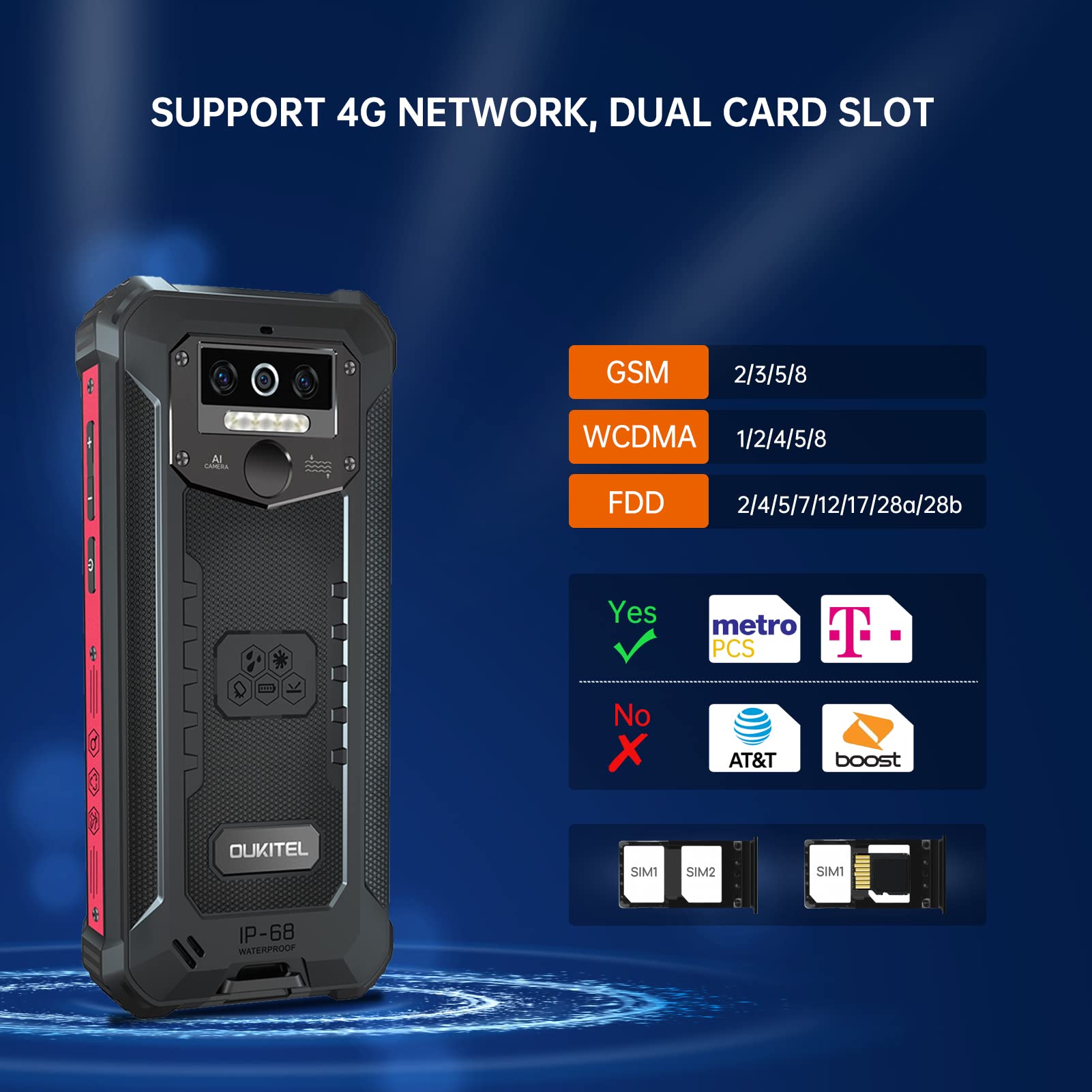 Oukitel WP5 Pro Outdoor Rugged Smartphone 8000mAh 5,5" Android 10