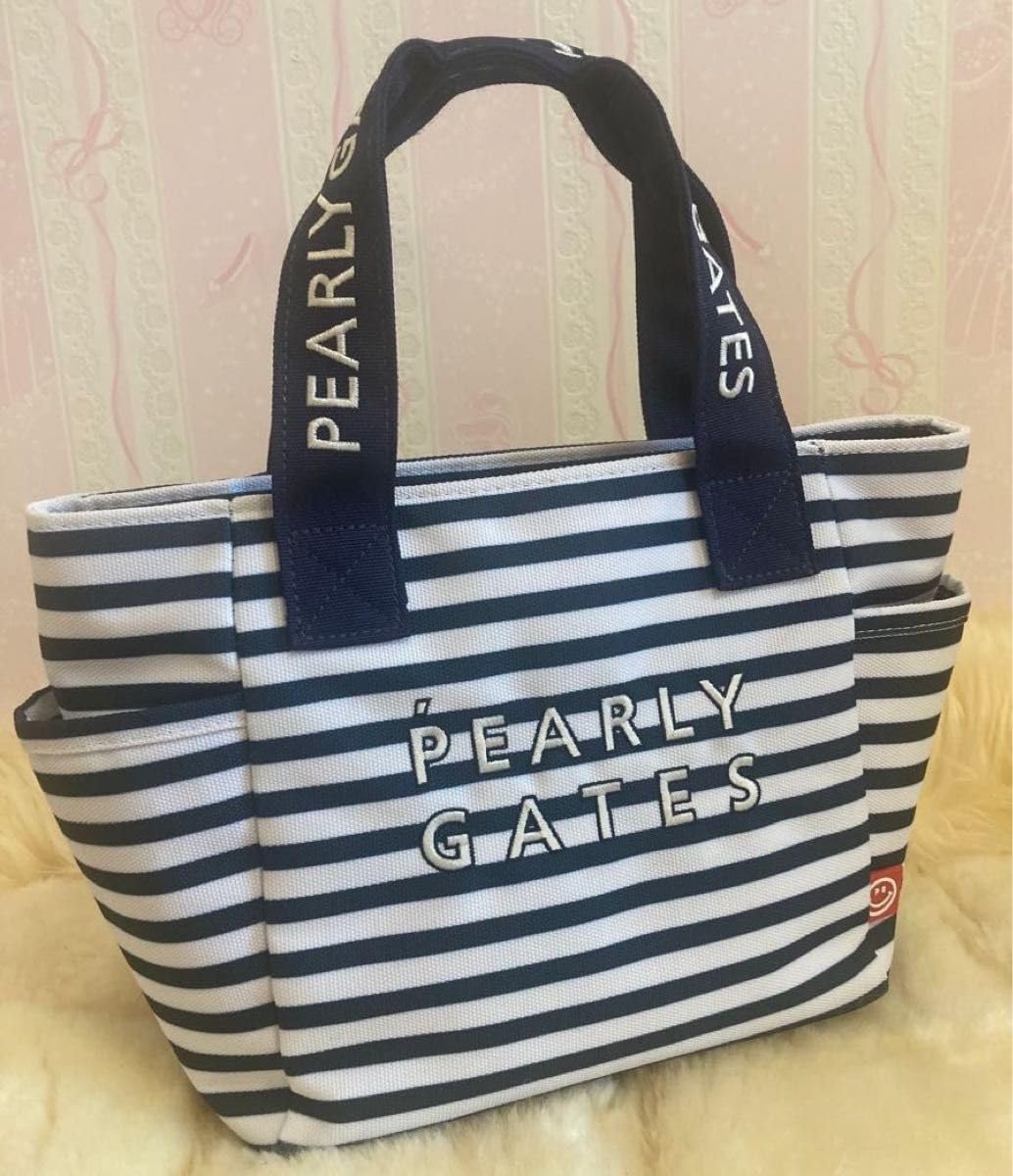 PEARY GATES カートバッグ ラウンドバック ネイビー ストライプ