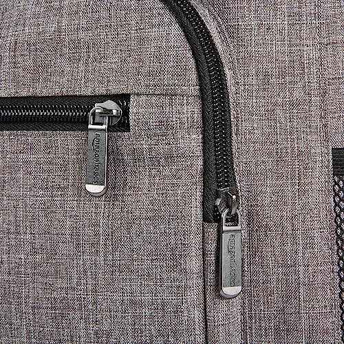 Image of Amazon Basics Insulated Cooler Backpack for Camping and Hiking, Portable Soft Sided Cooler with 30 Can Capacity, Leak-Proof, Water-Resistant, Gray