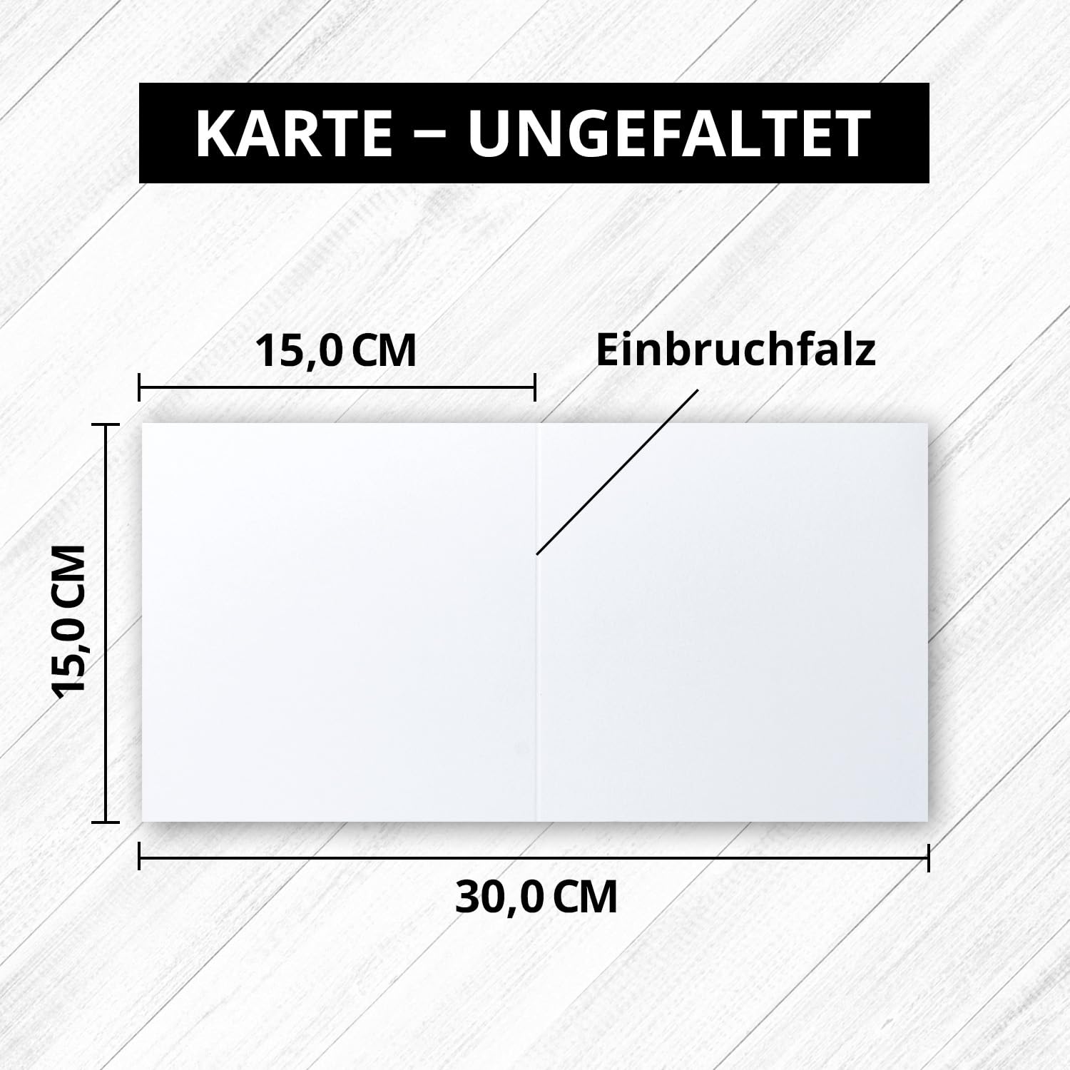 FarbenFroh by GUSTAV NEUSER - 100x Quadratisches Falt-Karten-Set - 15 x 15 cm - Hochweiß - Nassklebung - für Grußkarten, Einladungen & mehr
