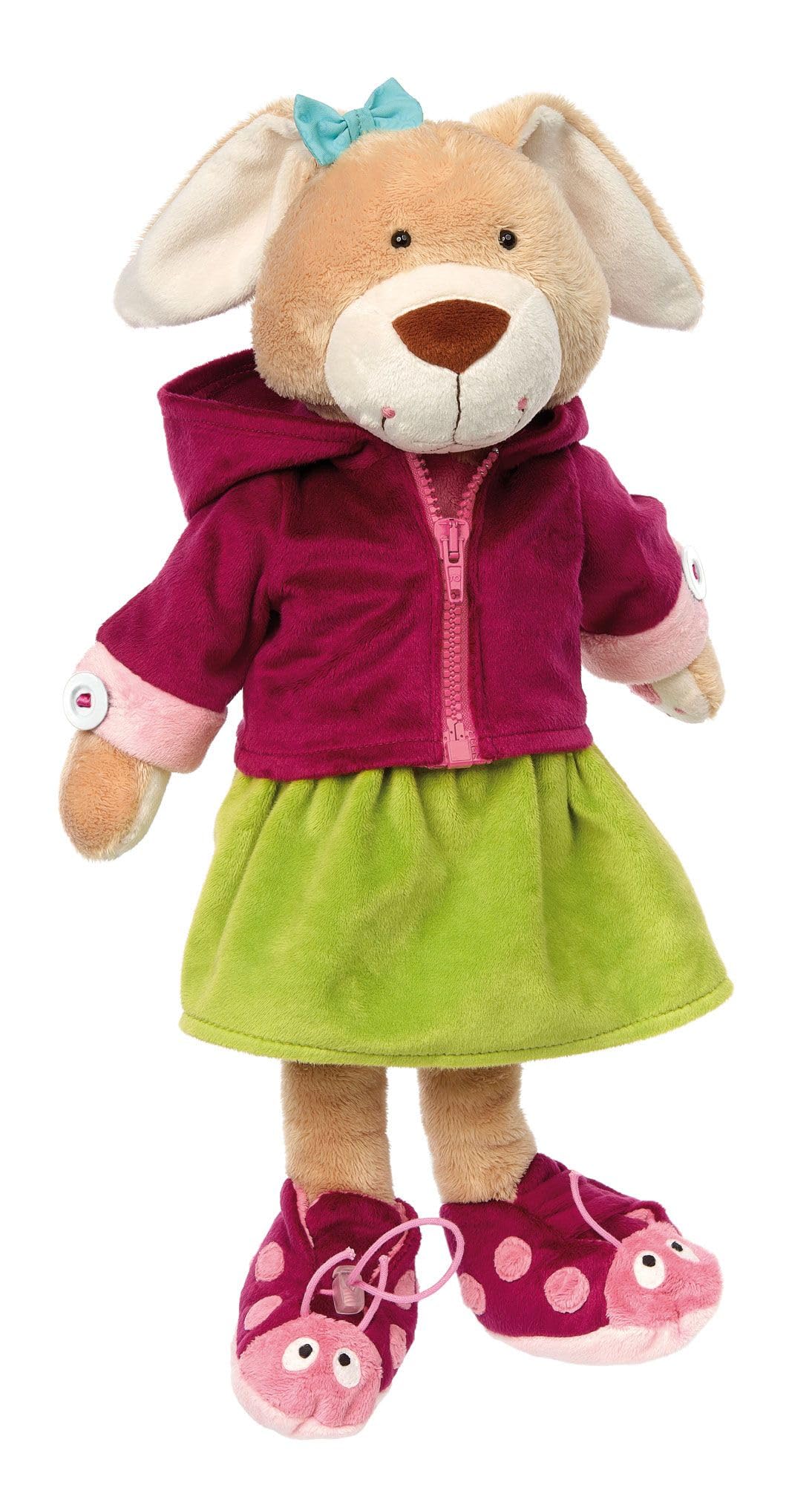 SIGIKID 42174 - Lepre educativo Soft PlayQ, Giocattolo educativo consigliato a Partire da 1 Anno, Multicolore, 45 x 12 x 12 cm