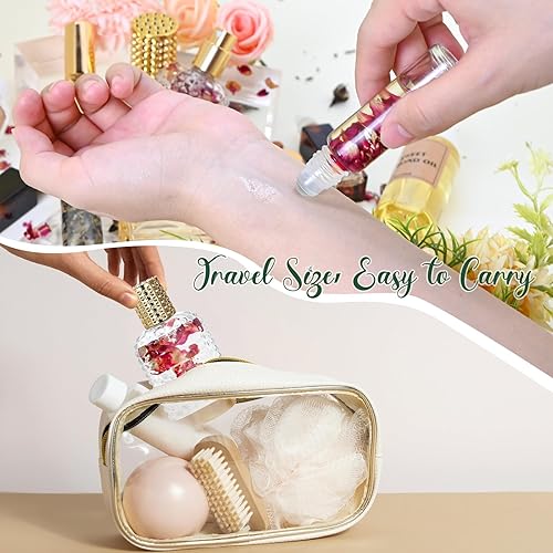 Miniatura 6 de Kit de fabricación de perfumes de bricolaje para mujeres, kit de fabricación de perfumes de rodillo, juego de perfumes de viaje con aceite esencial,