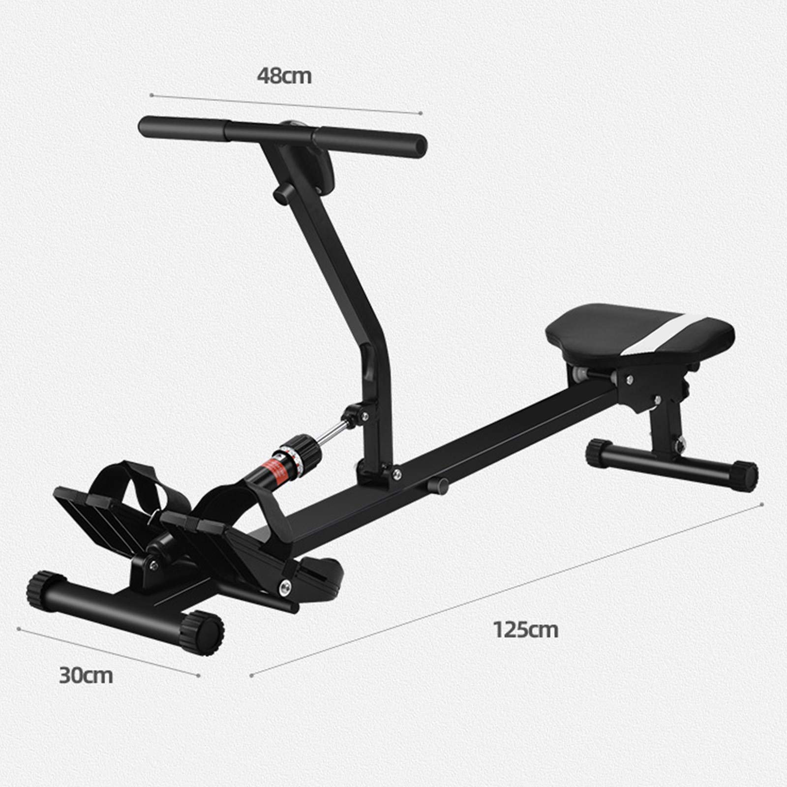 sunyu Máquina de Remo Interior con 12 Resistencia Ajustable, con Datos de Ejercicios, silenciosa y Plegable, se Utiliza para Ejercicios de Fitness