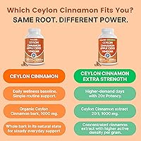 Vista 9 de 5-in-1 Ceylon Cinnamon Powder Extra Strength – Organic Ceylon Cinnamon Capsules with Turmeric, Apple Cider Vinegar, Korean Ginseng & BioPerine for