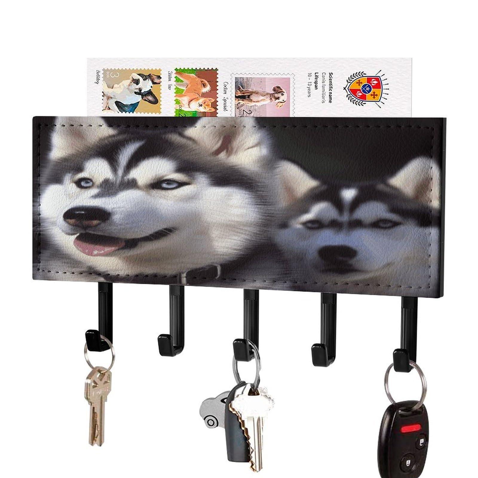 Organizador de correo de pared Husky y estante decorativo para no perder las llaves al entrar