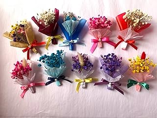 5 bunches x Mix Dried Flower Bouquet, Mini Dried Flower Bouquet, Preserved Flower Bouquet, Birthday Flower, Dried Flower Arrangement