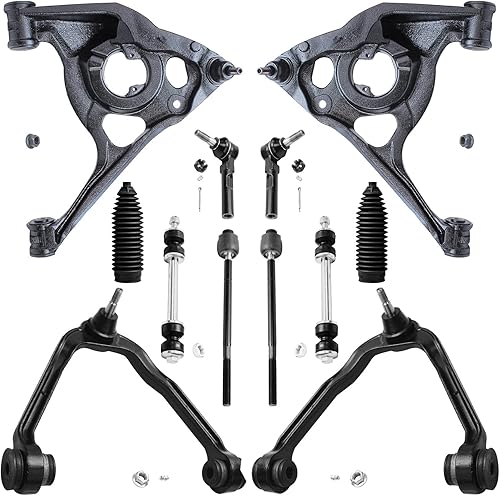 Miniatura 93 de Detroit Axle - Kit de suspensión delantera 2WD para Ford F-150 2004-2005, 2 brazos de control superiores, 2 rótulas inferiores, 2 barras