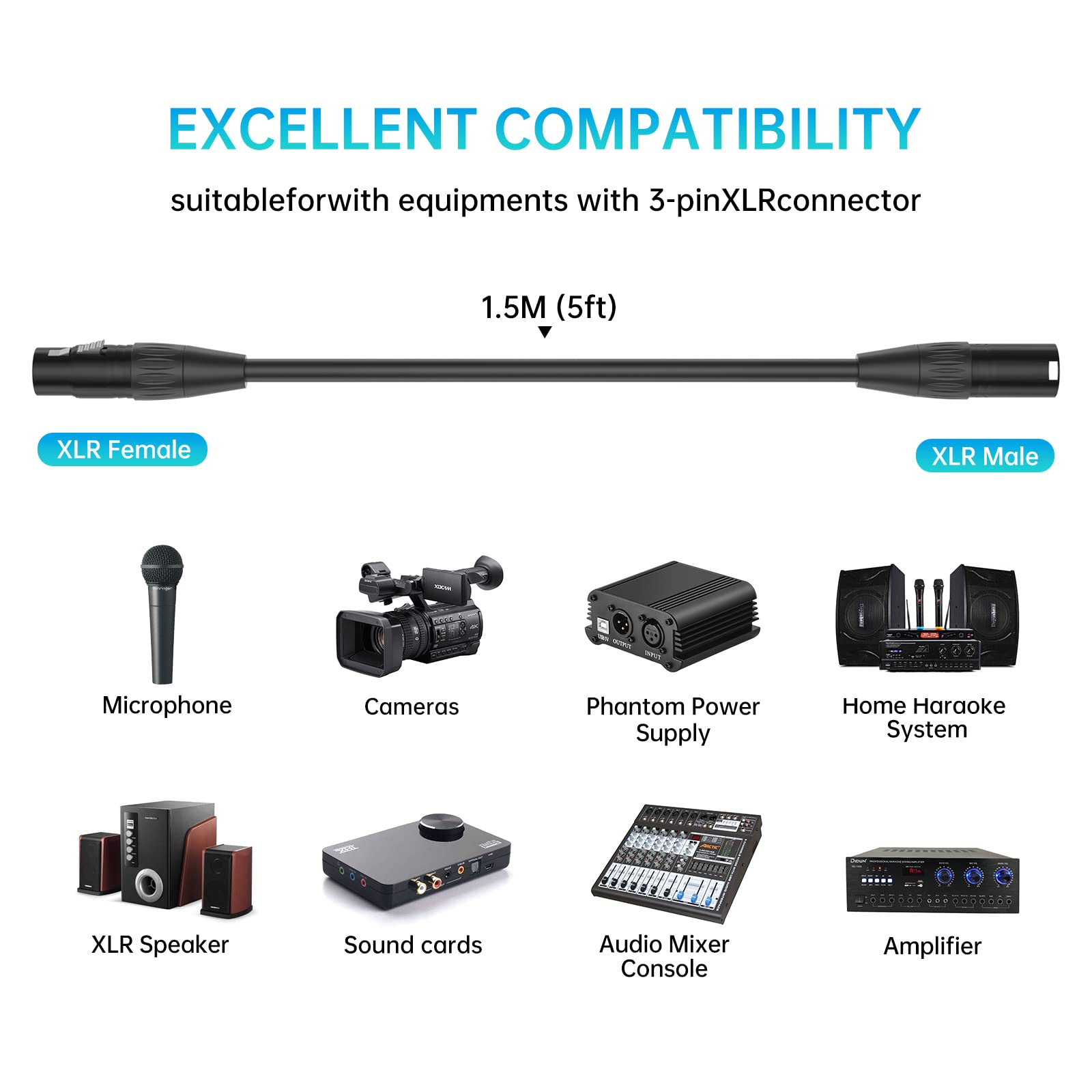 Adam Hall Cables 3 Star MMP 0300 Unbalanced Cable | Adam Hall® XLR Male x Jack TS | 3 m (10ft)