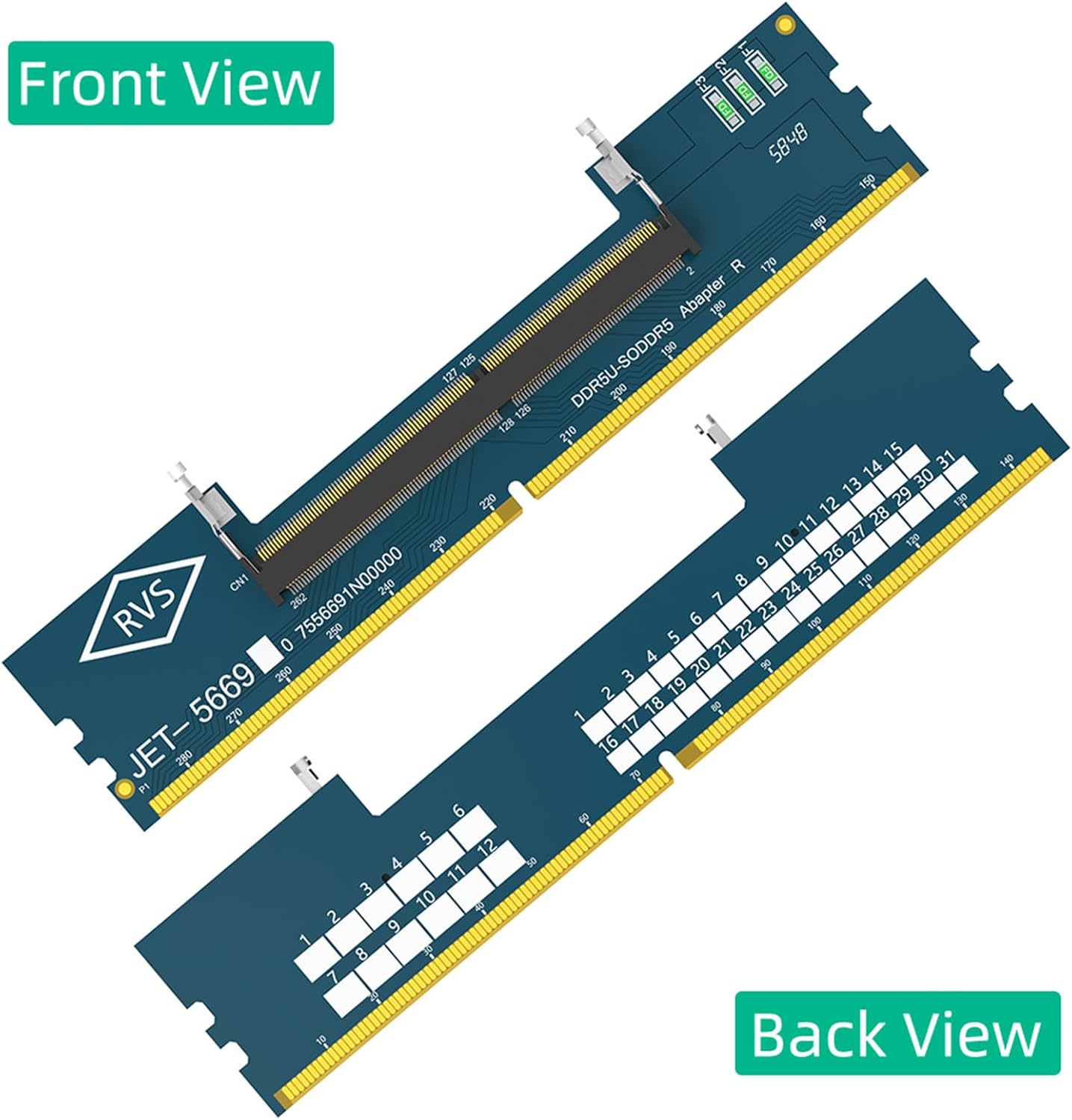 ordinarYone SO DDR5 To DDR5 U DIMM Circuit Board For Assessment Featuring 6 Layers Construction Efficient Conveter