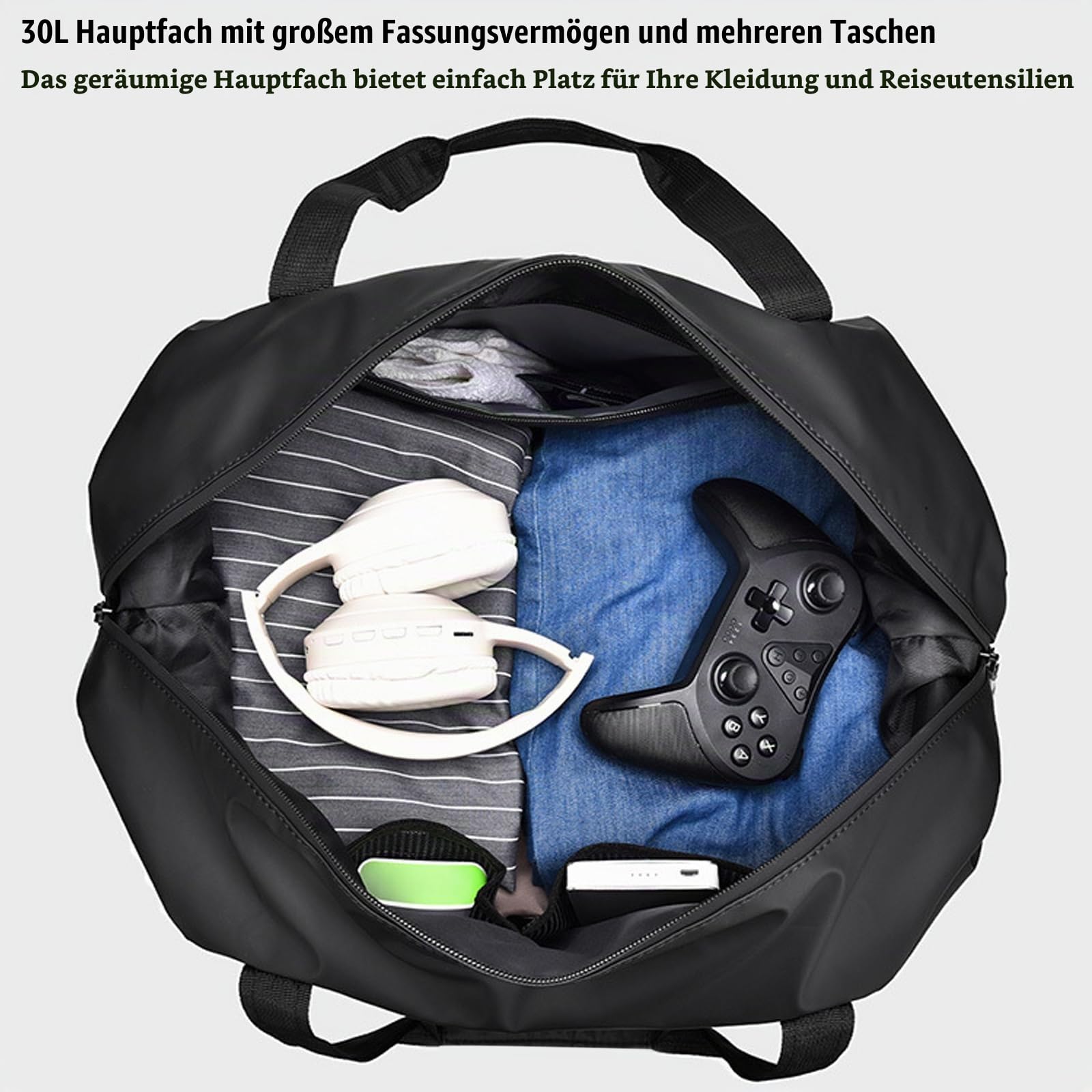 Reisetasche für Easyjet Handgepäck 45x36x20, Wasserdichtes PU Leder Reise Tasche mit Schulterriemen, Weekender für Herren und Damen