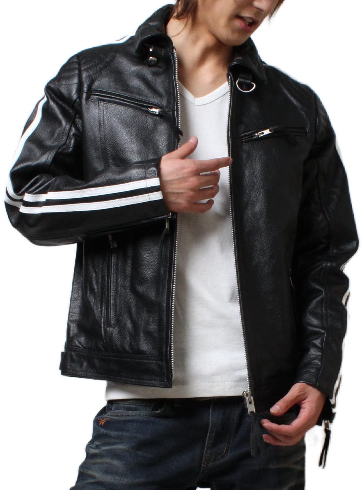 【美品】フリーダム レザージャケット 2XLサイズ バッファロー キルティング 71LybRdbrjL.jpg