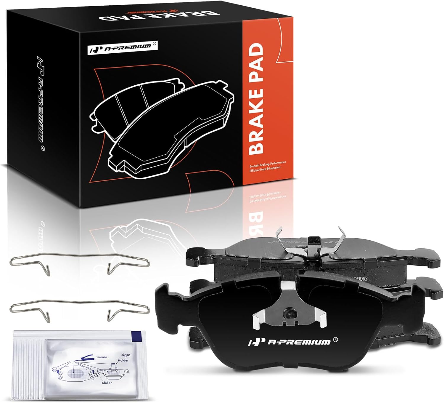 A-Premium Front Ceramic Brake Pads Set Compatible with Volvo C70 1998-2005, S70 1998-2000, V70 1998-2000, 850 1993-1997, 4-Pack