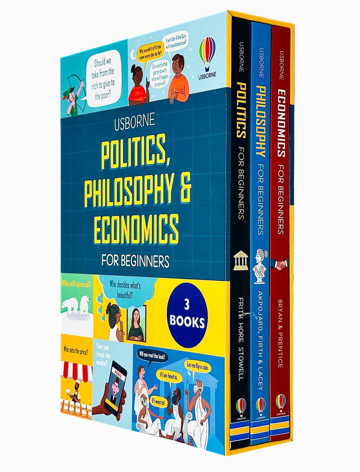 Usborne For Beginners 3 Books Collection Box set (Politics, Philosophy & Economics)