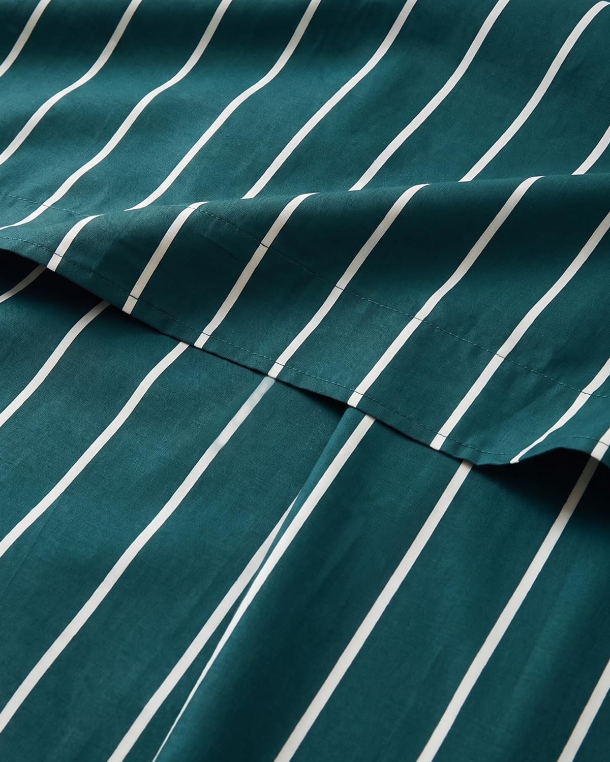 Christmas Sheet Set, Pine Stripe, Holiday Xmas Bedding Set - Cal King Size