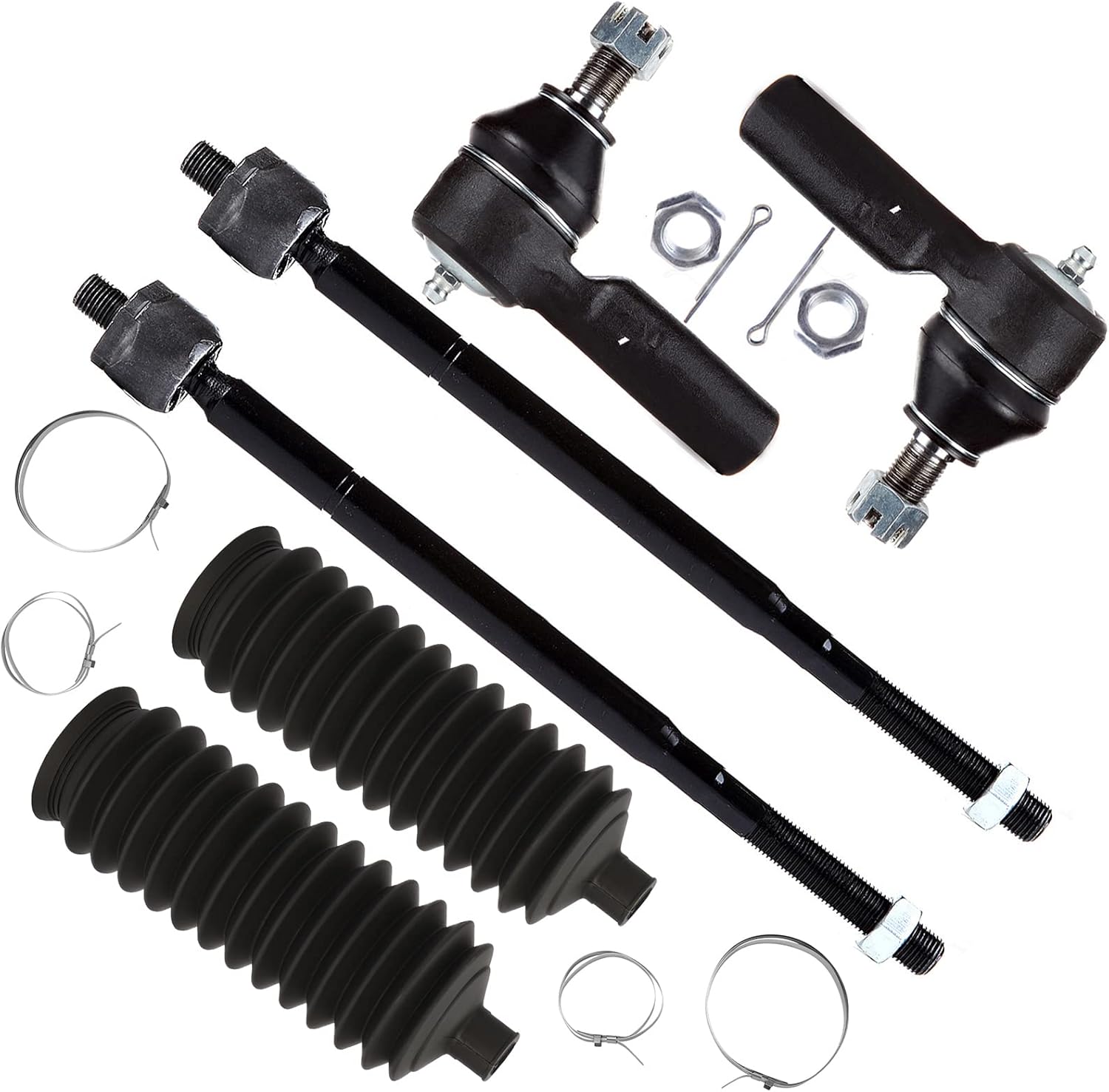 SCITOO 6pcs Front Suspension Kit Inner Outer Tie Rod End w/Boots Fit 1992-2001 For Toyota Camry Built Before 7/01 1998-2003 For Toyota For Sienna Built Before 1/03