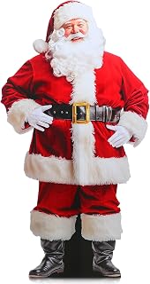 5 ft Christmas Santa Cardboard Cutout Stand-up Life Size Ho! Ho! Santa Claus Stand up Photo Props Christmas Claus Standup Backdrops for Xmas Winter Holidays Decor Supply(Realistic)
