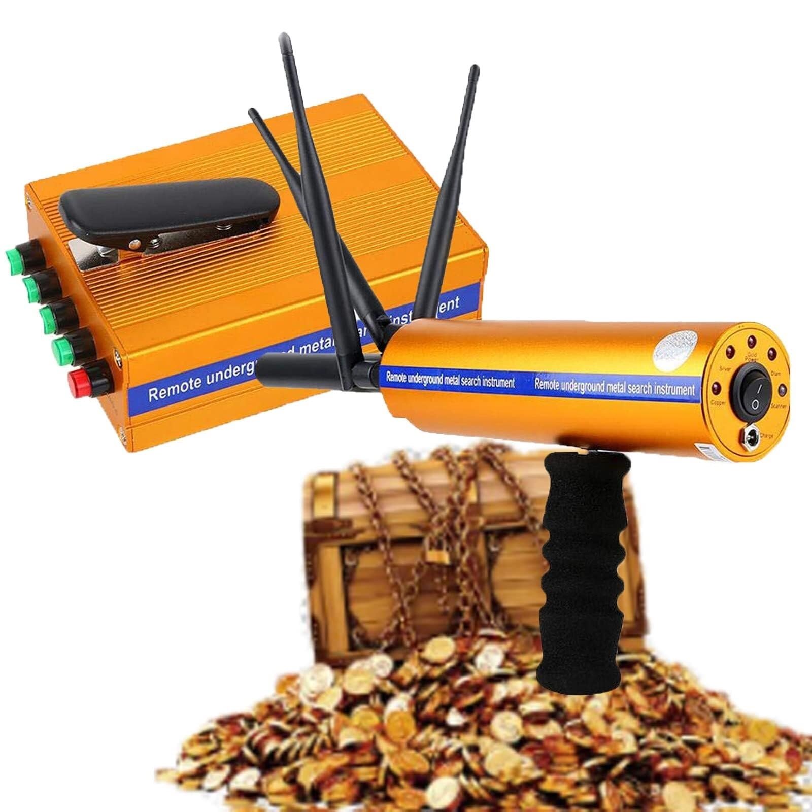 Détecteur de métaux souterrain portable à batterie rechargeable pour or et argent