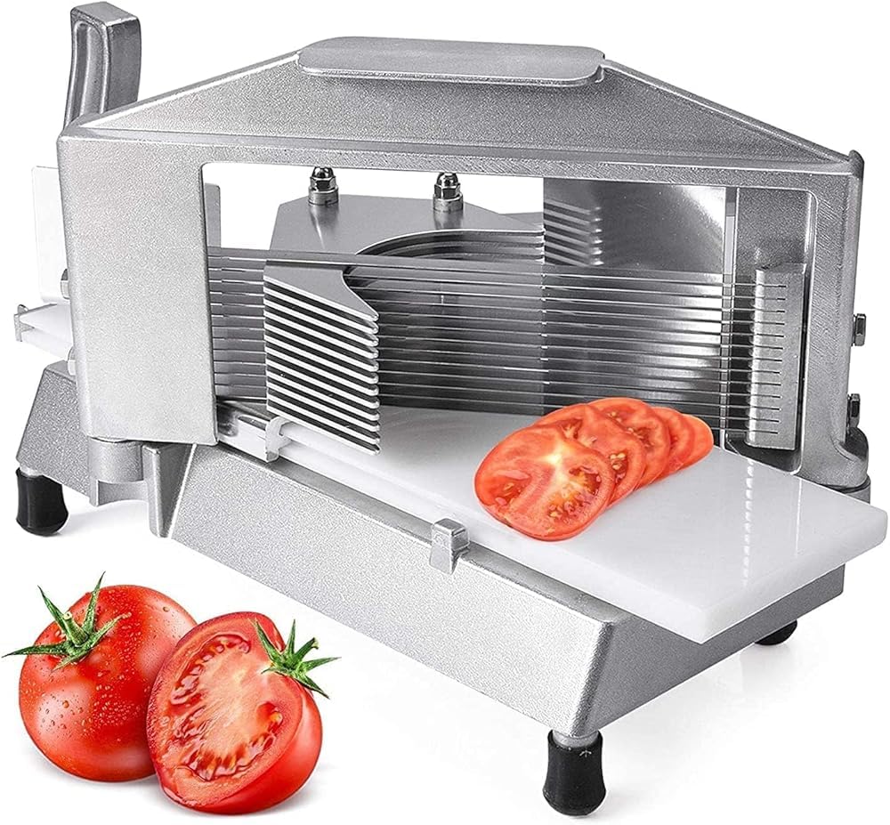 Kommerzieller Tomatenschneider, manueller Obstschneider, Mehrzweck-Gemüsehobel, robuster Tomatenschneider (Größe: 4,5 mm)