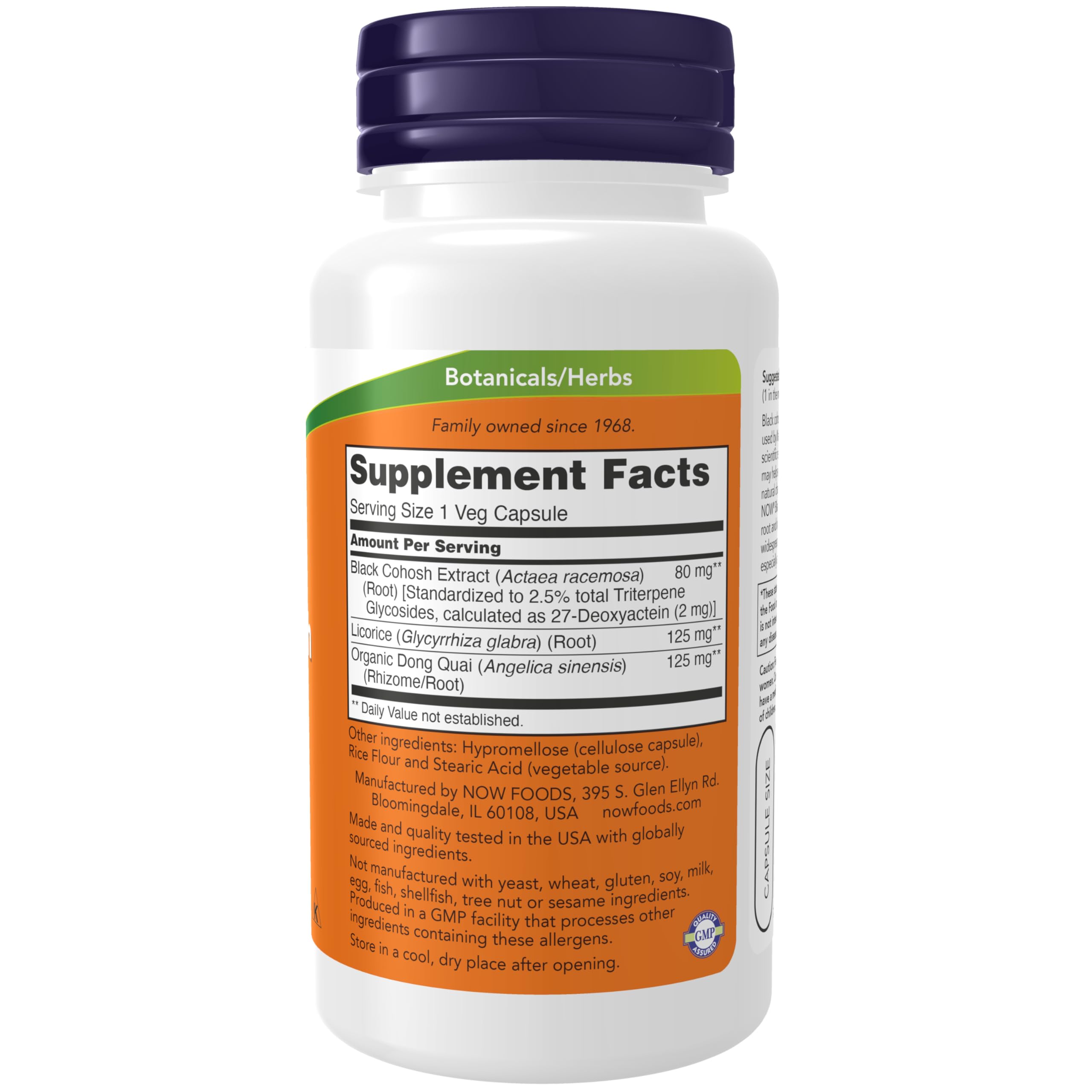 NOW Supplements, Black Cohosh Root 80 mg, Licorice & Dong Quai, 90 Veg Caps — Amazon image 2