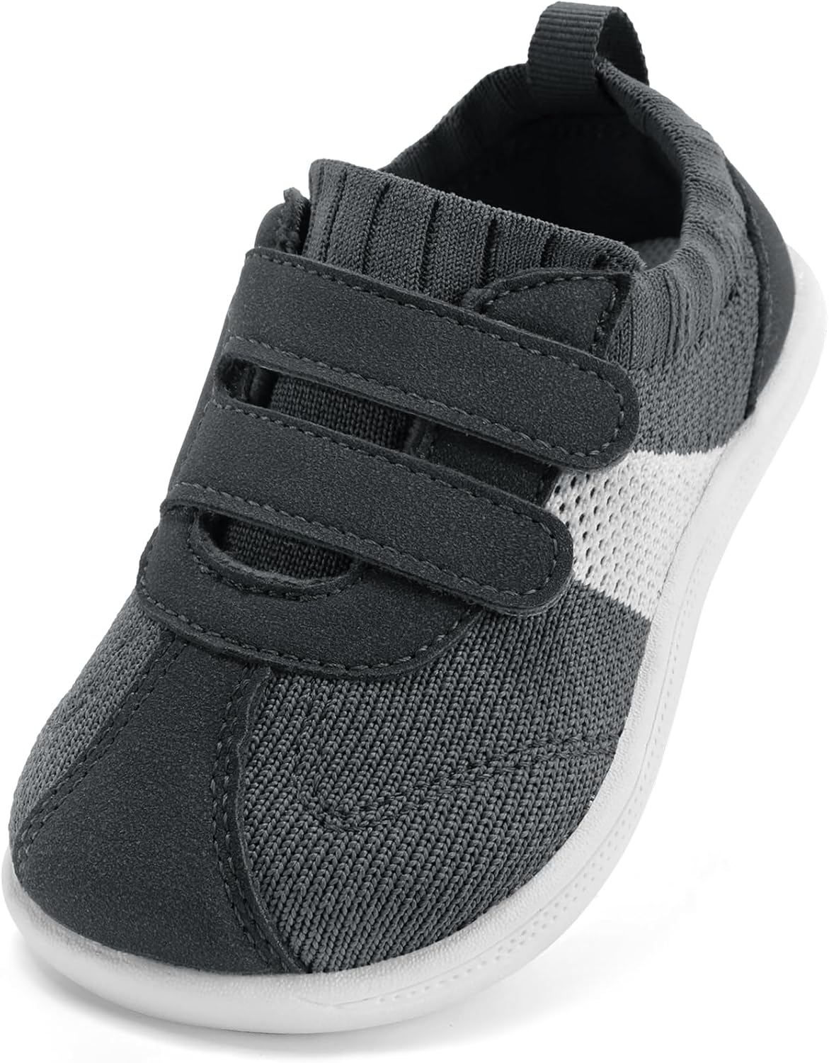 Toddler Wide Toe Box Barefoot Shoes Boys Girls Kids Fashion Sneakers Breathable Tennis Shoe Preschool Non Slip Flexible Sole Soft Mesh Lightweight Comfortable First Walking Sneaker Running Gym Outdoor