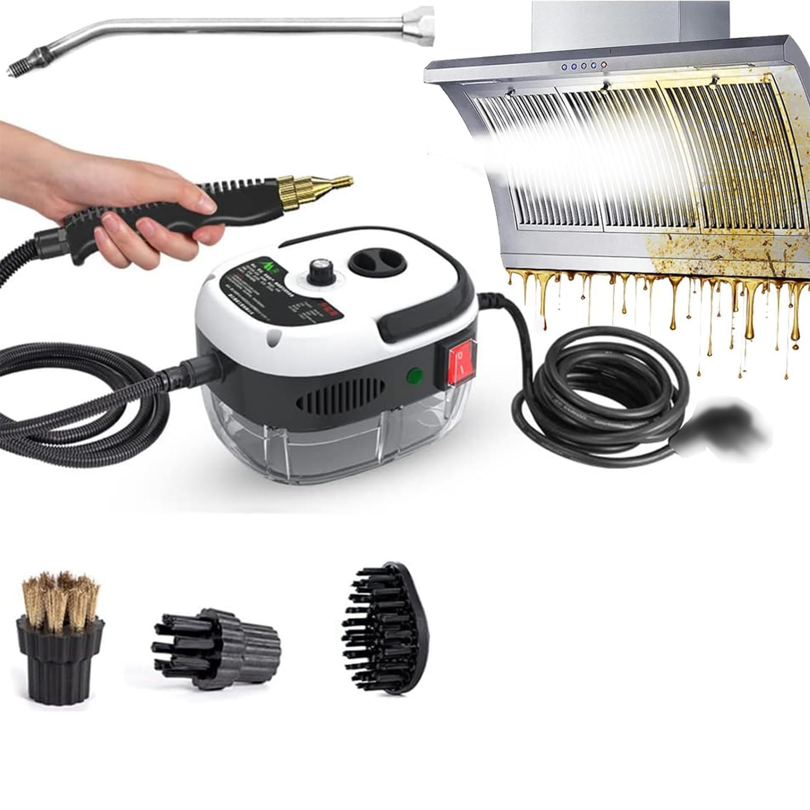 Nettoyeur à vapeur haute pression 2500W portable avec 6 vitesses