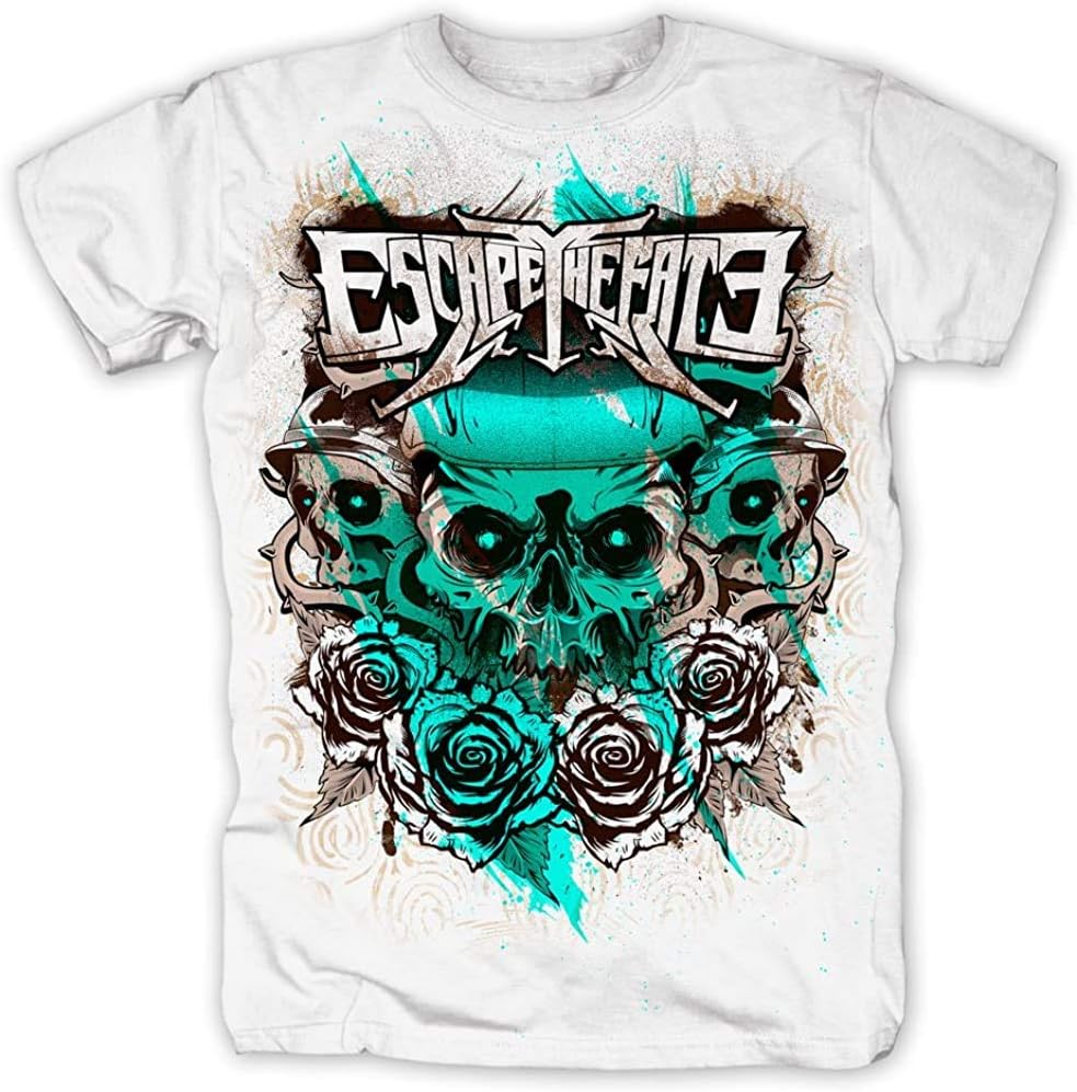 Escape the Fate - Skull of Roses - Official Mens T Shirt (XL)