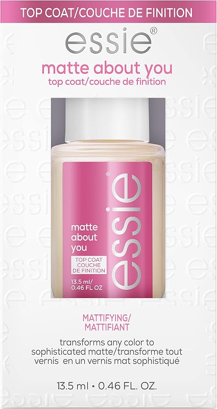 essie Nail Care, capa superior Matte About You, vegano, esmalte de uñas matificante, 0.46 fl oz