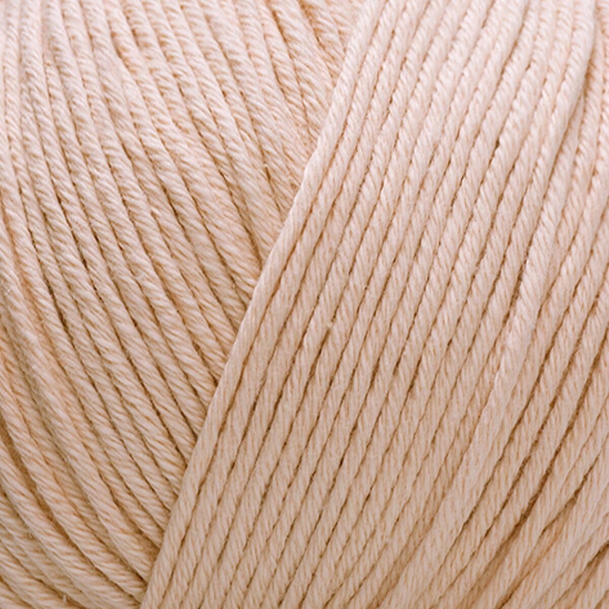 Babysoft Cotton Yarn, Yarn E-verse, 100% Organic Cotton, Soft & Hypoallergenic, Ideal for Baby Knitting, Crocheting, Amigurumi & DIY Projects, Organic Textile Certified, 50g (3, 142 Beige)