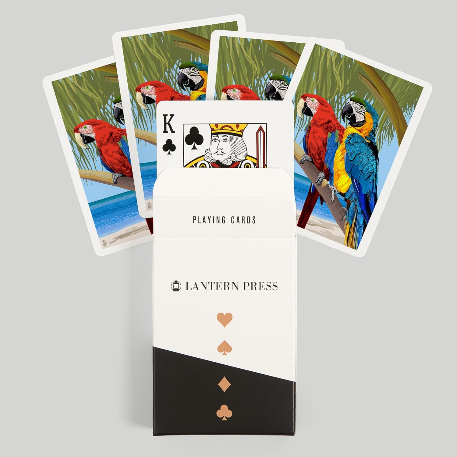 Lantern Press Parrots, 52 Playing Cards for Adults, Poker Size Card Deck